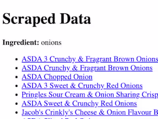Supermarket web scraper