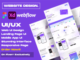 I will design modern web design ui template, mockup in xd,figma 