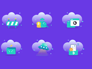 Set of illustrations for a finance app