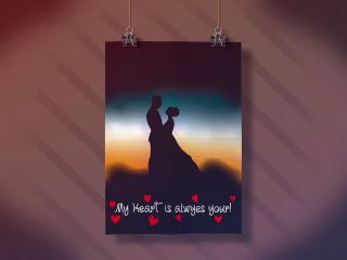 My heart is always yours Flyer poster design | Behance