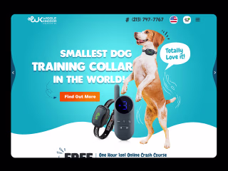 Pet gadget landing page design 