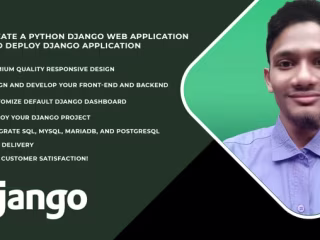 I will create a python django web application