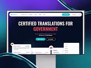 Website UI/UX Design in Figma for Translating Agency 