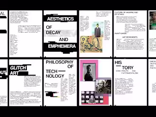 Magazine design-glitch art