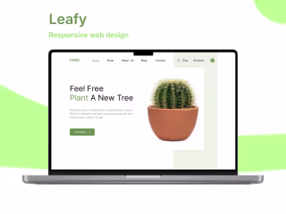 Leafy Website landing page on Behance