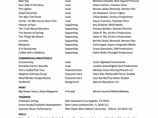 Actor Résumé Construction