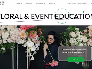 Design and developing for Moscow flower school