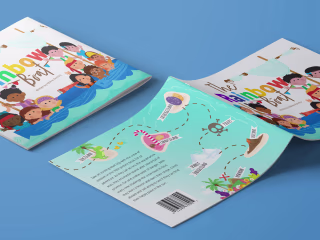 Children's Book Illustration The Rainbow Boat