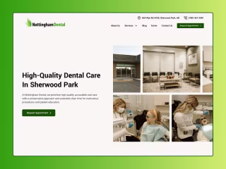 Website Redesign project - Nottingham Dental Office