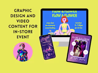 Graphic Design and Video Content for Yoga Event Marketing