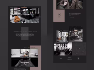 Barbershop / custom tailor website