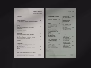 DIGITAL MENU DESIGN 