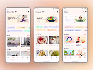 ZenFit - Empowering Health & Wellness Mobile App Design