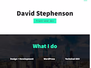 David Stephenson | Freelance Web Developer