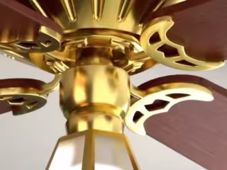 3D Modeled and animated ceiling fan