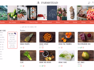 Farmstead App - Web Design