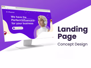Landing Page Concept Design - Influencer Platform