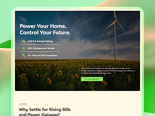 Liberty Solar 🗽 Website Design | Energy Independence