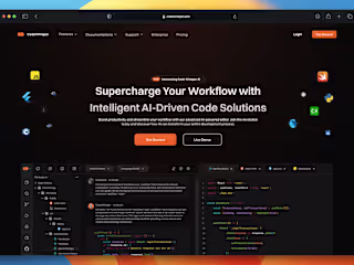 AI Code Editor Landing Page