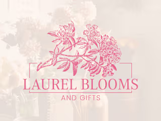 Logo Design For Laurel Blooms flower shop