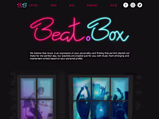 Beat.Box Landing Page