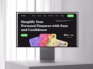 UX/UI Design | Finance Landing Page | Development