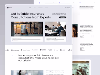 Modern Insurance Consultation Landing Page