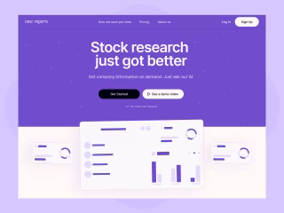 Now Reports - Landing Page Design