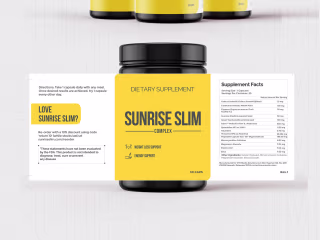 SUNRISE SLIM DIETARY SUPPLEMENT LABEL DESIGN on Behance