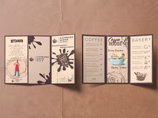 Identity for Cafe "KATHMANDU KOFFEE KLATCH"