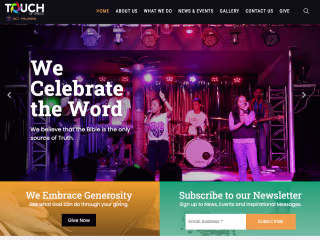 Web Design & Development for Touch of Grace Christian Fellowship