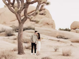 Golden Sunrise Joshua Tree Engagement - Popped Blog