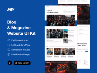 Blog & Magazine UI Kit on Behance