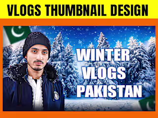 Winter Vlog YouTube Thumbnail Design