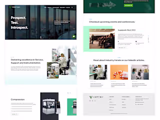 Landing Page Design for a Equipment Manufacturing Company