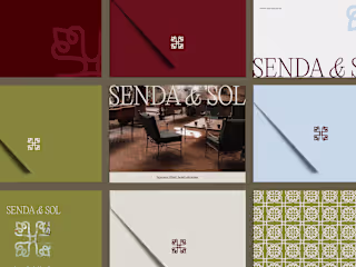 Romantic Brand Identity for Senda & Sol Interior Design Studio