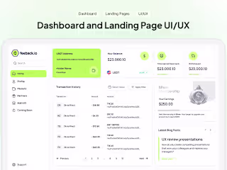 Cryptofeeback - UI Design (Dashboard and Web)