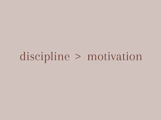 Blog about discipline over motivation