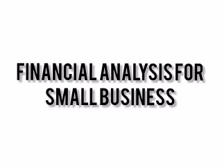 Case Study: Financial Analysis for Small Business