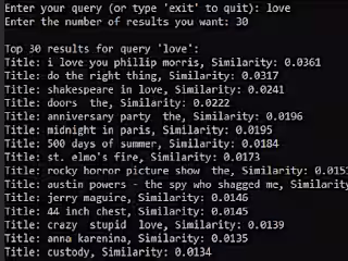 Movie Retrieval System using NLP Models