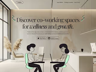 Hubba - Landing Page for their amazing co-working App