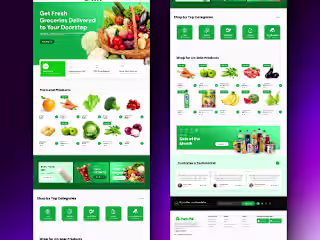 An Grocery Online store UI/UX Home page Design :: Behance