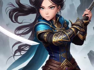 A Captivating Warrior | Graphic Design | Game Character