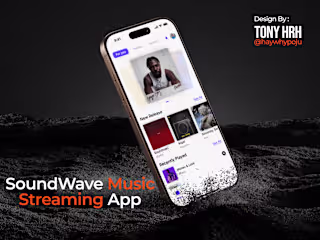 SoundWave - A Mobile app design for Music Streaming