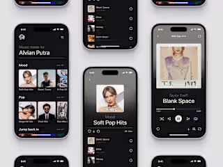 UX/UI design for a music app