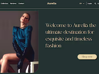 Aurelia| Women's luxury fashion landing page :: Behance