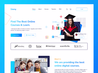 E-Learning website landing page design on Behance