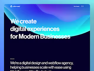 Underrrated - Design Agency | UX/UI Web and Webflow Development
