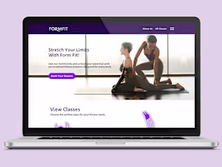Form Fit - Pilates Studio Visual Identity Design + Landing Page