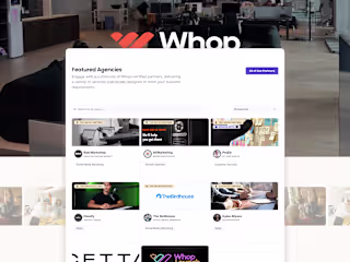 Whop — Partner Directory · Framer Website & CMS Development 